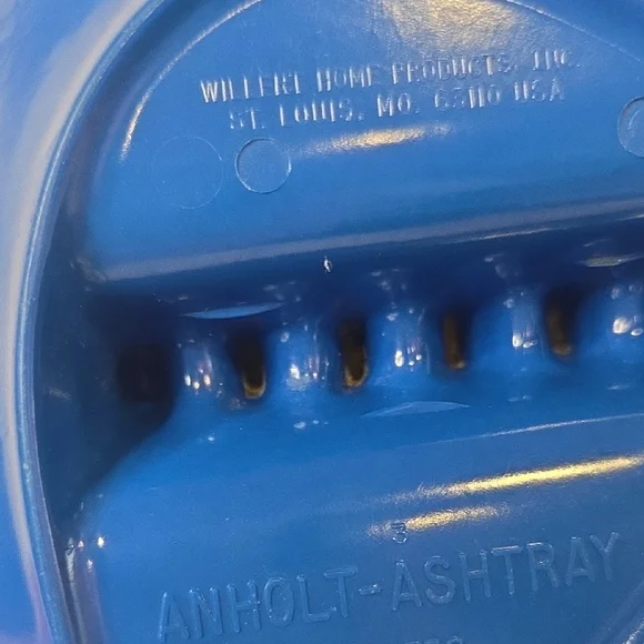 Vintage Anholt MCM Atomic Boomerang Melamine Ashtray - Royal Blue - Picture 4 of 9